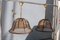 Lámparas colgantes italianas de bambú y cristal curvado, años 70. Juego de 2, Imagen 9