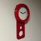 Italian Lacquered Red Wall Clock by Lowell, 1970s, Image 5