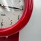 Italian Lacquered Red Wall Clock by Lowell, 1970s 6
