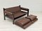 Scandinavian 2-Seat Sofa in Brown Leather, 1970s 5