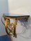 Mid-Century Italian Blue Glass Gold Iron Console Table by Pier Luigi Colli, 1950 15