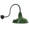 Vintage Industrial Green Enamel and Cast Iron Wall Lamp by Benjamin, USA 2