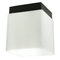 Weiße Cube Typ 3367 Deckenlampe aus mattem Opalglas von Bega Limburg 1