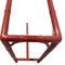 Vintage Red Lacquered Faux Bamboo Console Table 4