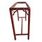 Vintage Red Lacquered Faux Bamboo Console Table, Image 3