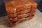 English Art Deco Burr Walnut Chest of Drawers, 1930s, Image 11