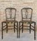 Elizabethan Chairs in Lacquered Black, 1840, Set of 2 1