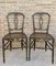 Elizabethan Chairs in Lacquered Black, 1840, Set of 2 2
