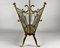 Vintage Brass and Smoked Glass Magazine Stand by Maison Bagues, 1960s, Image 3