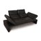 Dark Gray Leather 2-Seater Sofa by Koinor Raoul 3