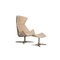Beige 808 Fabric Armchair & Footstool from Thonet, Set of 2 1