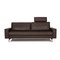 Vida 3-Sitzer Ledersofa in Braun von Rolf Benz 1