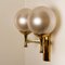 Wall Light Brass with Opaline Brass in the style of Sciolari, 1970s 4