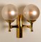 Wall Light Brass with Opaline Brass in the style of Sciolari, 1970s 13