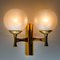 Wall Light Brass with Opaline Brass in the style of Sciolari, 1970s 3