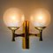 Wall Light Brass with Opaline Brass in the style of Sciolari, 1970s, Image 3