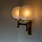 Wall Light Brass with Opaline Brass in the style of Sciolari, 1970s 12