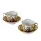 Porcelain Cups & Saucers attributed to Meissen Augustus Rex, Set of 4, Image 1