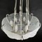 Art Deco Nickel-Plated Chandelier attributed to Muller Freres, Luneville, 1930s 7