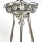 Lámpara de araña Art Déco niquelada atribuida a Muller Freres, Luneville, años 30, Imagen 4