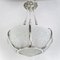 Art Deco Nickel-Plated Chandelier attributed to Muller Freres, Luneville, 1930s 2