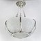 Art Deco Nickel-Plated Chandelier attributed to Muller Freres, Luneville, 1930s, Image 2