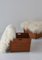 Modern Scandinavian Stools in Oak and Sheepskin, Denmark, 1960s, Set of 2, Image 4