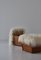 Modern Scandinavian Stools in Oak and Sheepskin, Denmark, 1960s, Set of 2 17