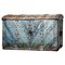 Antique Swedish Blue Marbled Pine Chest 1