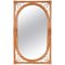 Mid-Century Italian Mirror with Double Frame in Bamboo and Rattan, 1970s, Image 1