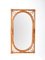 Mid-Century Italian Mirror with Double Frame in Bamboo and Rattan, 1970s, Image 8