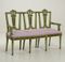 Carved, Painted, & Gilt Gustavian Sofa Bench, 1790s 1