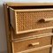 Vintage Chest of Drawers in Cane and Bamboo, 1970s 8