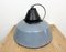 Industrial Grey Enamel & Cast Iron Pendant Light, 1960s 13