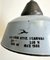 Lámpara colgante industrial de hierro fundido y esmalte gris, años 60, Imagen 6