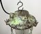 Industrial Soviet Bunker Green Pendant Light with Iron Grid, 1960s 3