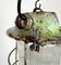 Industrial Soviet Bunker Green Pendant Light with Iron Grid, 1960s 11