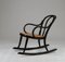 Rocking Chair en Bois Courbé Noirci de Thonet, 1890s 1