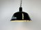 Lámpara colgante industrial esmaltada en negro de Emax, años 60, Imagen 10