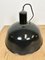 Lámpara colgante industrial esmaltada en negro de Emax, años 60, Imagen 14