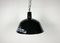 Lámpara colgante industrial esmaltada en negro de Emax, años 60, Imagen 2
