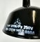 Lámpara colgante industrial esmaltada en negro de Emax, años 60, Imagen 5