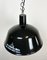 Lámpara colgante industrial esmaltada en negro de Emax, años 60, Imagen 9