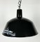 Industrial Black Enamel Pendant Lamp from Emax, 1960s 7