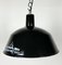 Lámpara colgante industrial esmaltada en negro de Emax, años 60, Imagen 7