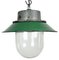 Industrial Green Enamel and Cast Iron Pendant Light, 1960s, Image 1