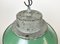 Industrial Green Enamel and Cast Iron Pendant Light, 1960s 4