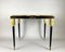 Vintage Black Glass & Brass Coffee Table, France 2