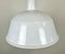 Lámpara colgante industrial de esmalte blanco de Emax, años 60, Imagen 3