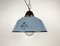 Industrial Grey Enamel and Cast Iron Pendant Light with Glass Cover, 1960s, Image 2